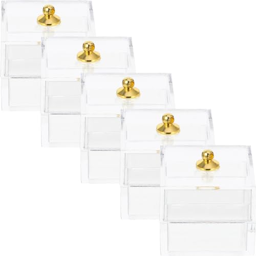 Alasum 5st Transparente Spielzeugaufbewahrung Puppe Miniatur- Anzeige Mini- DIY Miniatur Miniaturen Plastik von Alasum