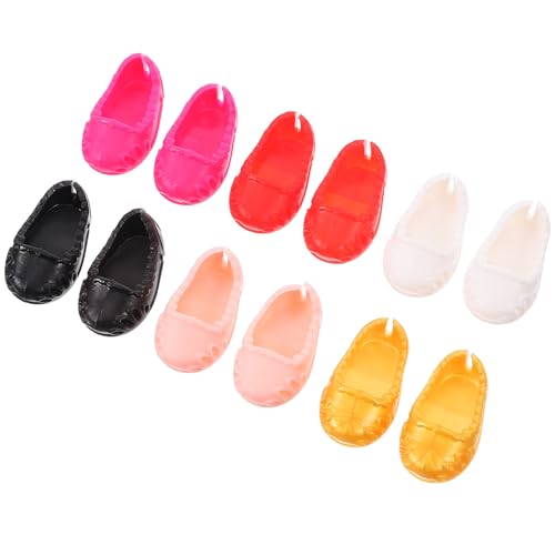 Alasum 6 Paar Miniatur-puppenschuhe Flaches Design Miniatur-Schuhe Für Puppen Für Puppenhaus- Und Spielen von Alasum