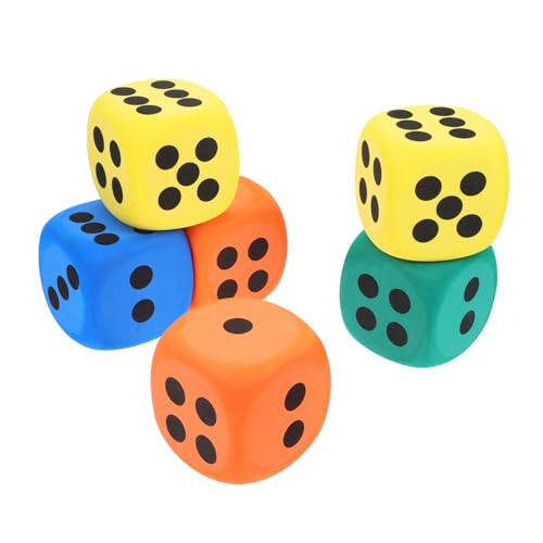 Alasum 6-teiliges Weiches Eva-würfelset Unterrichtsbedarf Partyspielzeug Spiele Für Jungen Und Mädchen Großer Bunter Schaumstoff Wiederverwendbar Pädagogisch von Alasum