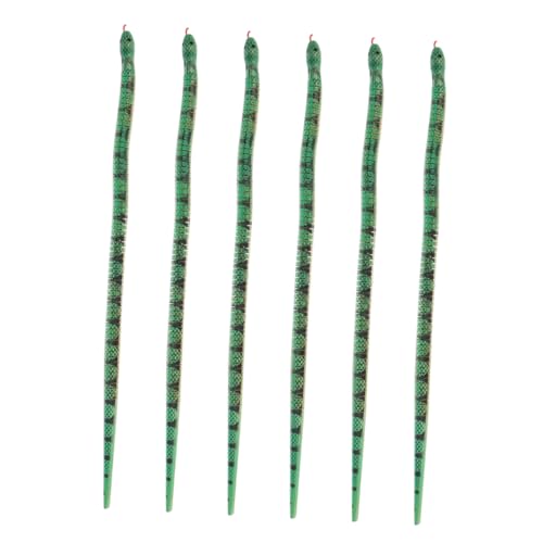 Alasum 6 Stück Knifflige Schlangen Tier Ornament Dekorationen Flexibles Schlangenmodell Wackelschlangen Partygeschenk Unbemalte Schlangen Bastelarbeiten Schlangen Geburtstagsfeier von Alasum