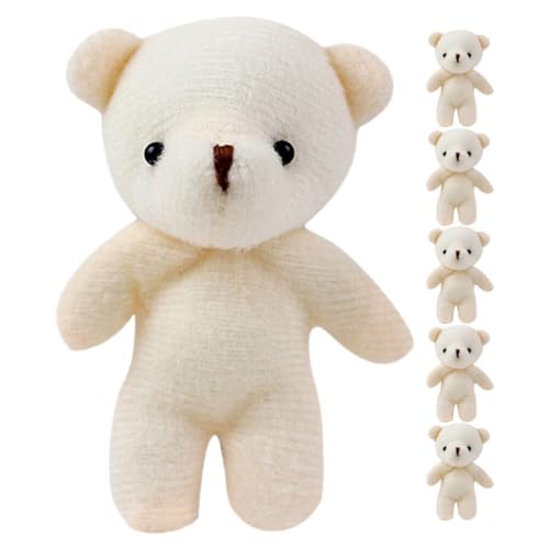 Alasum 6 Stück Künstlicher Bären-Puppenanhänger Ausgestopfter Bär Schlüsselanhänger Bärenform Tasche Hängende Verzierung von Alasum