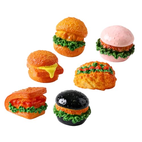 Alasum 6 Stück Miniatur-Hamburger-Modell Aus Kunstharz, Lebensmittel-Figur, Mini-Burger-Dekoration Für Puppenhaus-Dekoration, Simulation Von Lebensmittel-Modell, Puppenhaus, Gefälschte Alasum 6 Stück Miniatur-Hamburger-Modell Aus Kunstharz, Lebensmittel-Figur, Mini-Burger-Dekoration Für Puppenhaus-Dekoration, Simulation Von Lebensmittel-Modell, Puppenhaus, Gefälschte von Alasum