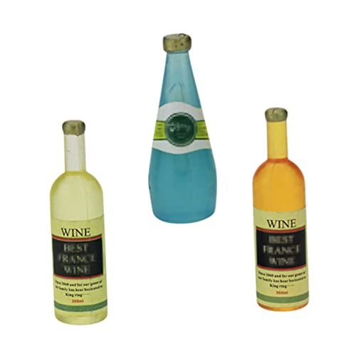 Alasum Miniatur-weinflaschen-Set 6er-Pack Kunstharz Mini-hausdekor Spielzeug Schreibtischdekor Miniatur-Ornamente Jungen Und Mädchen Fantasievolles Spielen von Alasum