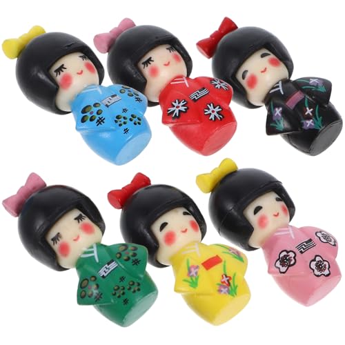 Alasum 6 Stück Teiliges Japanische Kimono Puppen aus Robustem PVC Handgefertigte Traditionelle Ornament Figuren Dekorativ und Langlebig als und Wohnaccessoire Alasum 6 Stück Teiliges Japanische Kimono Puppen aus Robustem PVC Handgefertigte Traditionelle Ornament Figuren Dekorativ und Langlebig als und Wohnaccessoire von Alasum