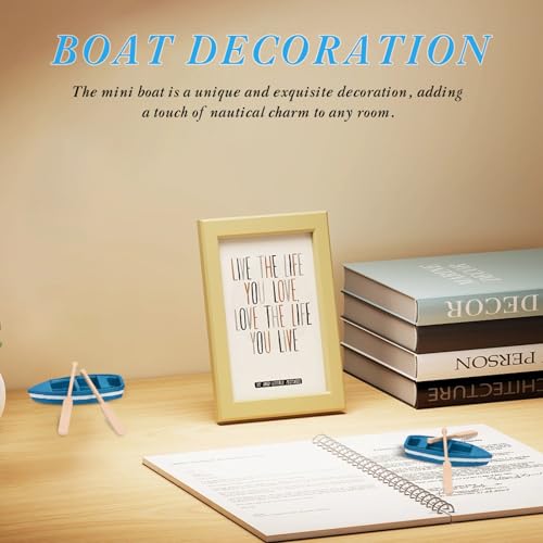 Alasum 6 Stück Teiliges Mini Holzboot mit Rudern Handgefertigte Nautische Tischdeko Kompakte Meeres Raumdekoration Einzigartiges Design für Schreibtisch und Bücherregal Geschenkidee für von Alasum
