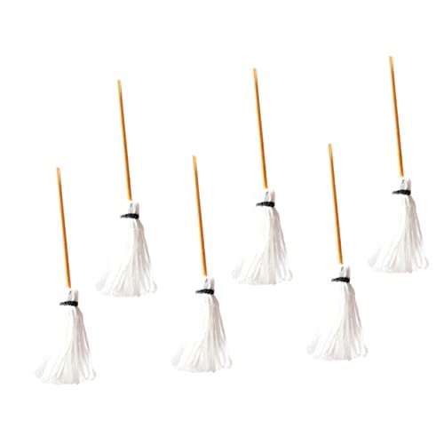 Alasum 6 Stücke 1: 12/1: 6 Miniatur Mop Handkraftwerte Modell Mini Zubehör von Alasum