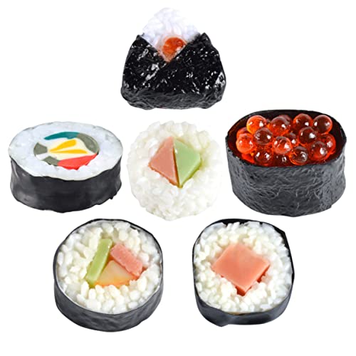 Alasum Simulation Sushi Modell Set 6pcs Japanisches Sushi Modell Realistischer Reis Für Sushi Shop Foto Requisiten Alasum Simulation Sushi Modell Set 6pcs Japanisches Sushi Modell Realistischer Reis Für Sushi Shop Foto Requisiten von Alasum