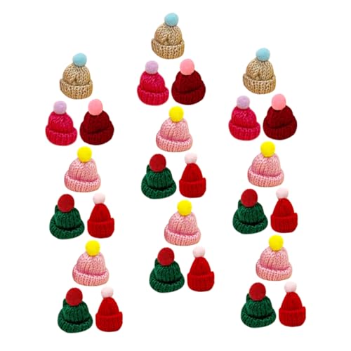 Alasum Mini-strickmützen 60-teiliges Set Mit Gestrickten Weihnachtsmützen Für Festliche Dekorationen von Alasum