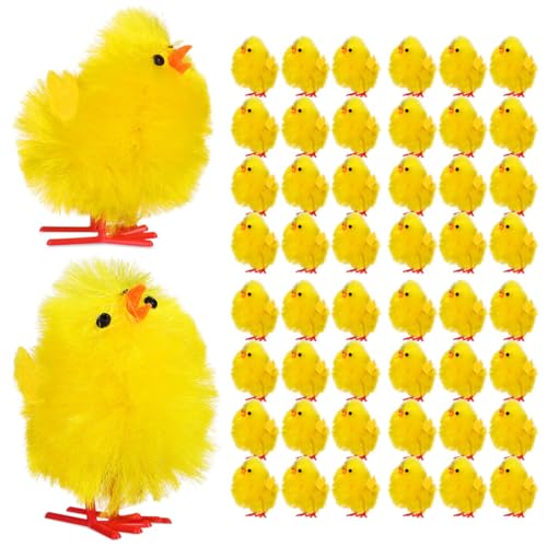 Alasum 60stücke Teiliges Niedliche Mini Küken Figuren Aus Kunststoff Für Ostern Dekorative Plüsch Küken Vielseitig Einsetzbar Für Partys Und Heimdekoration von Alasum