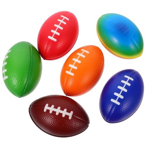 Alasum 6Pcs Mini Rugby Football Mini Bälle Kleine Sportbälle Rugby -Fußball -Dekorationsparty Gunst von Alasum