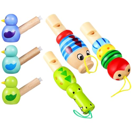 Alasum Cartoon Tier Geformte Pfeifen Für Kinder 6 Stück Pfeife Instrument Spielzeug Zufällige Stil von Alasum