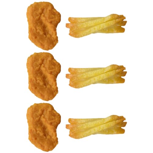 Alasum 6St Essen Nuggets gefälschte Pommes Frites Fritten Pommes frittes Hühnerfutter fritöz frieteuese Spielspielzeug für Kleinkinder Küchenspielset für Jungen Puppenessen PVC Alasum 6St Essen Nuggets gefälschte Pommes Frites Fritten Pommes frittes Hühnerfutter fritöz frieteuese Spielspielzeug für Kleinkinder Küchenspielset für Jungen Puppenessen PVC von Alasum