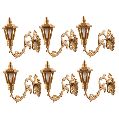 Alasum 6St Puppenhaus Wandleuchte Spielzeughaus Bausatz Puppenhaus Licht DIY Miniatur Laterne puppenstubenmöbel Dollhouse Furniture Miniaturfiguren zum Basteln kleine Wandlampe Abs Golden Alasum 6St Puppenhaus Wandleuchte Spielzeughaus Bausatz Puppenhaus Licht DIY Miniatur Laterne puppenstubenmöbel Dollhouse Furniture Miniaturfiguren zum Basteln kleine Wandlampe Abs Golden von Alasum