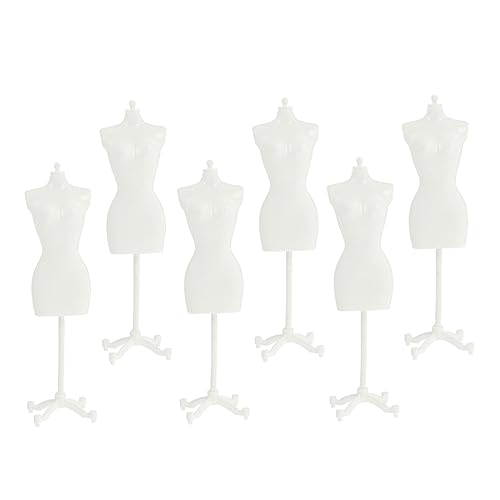 Alasum 6er Set Mini Puppenkleiderständer Mannequin Modelle Für Puppenbekleidung Dekorative Kleiderhalter Für Puppen Und Miniatur Puppenhaus Zubehör von Alasum