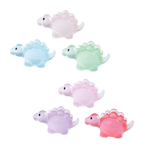 Alasum 6pcs Dinosaurier Kleiner Figur Harz Cartoon Spielzeug Dinosaurier Action Figur Dinosaurier Mini Figuren Miniatur Dinosaurier Mini Dinosaurier Ornamente von Alasum