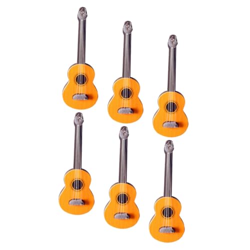 Alasum 6pcs Miniaturgitarrenmodell Und Musikinstrumentendekor Für Dollhouse Miniatur -Gitarren -orament -mini -gitarrenschischmodell von Alasum