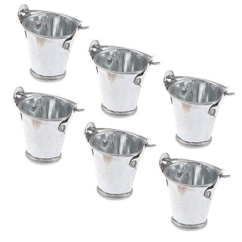 Alasum 6st Modell Mit Silbernem Eimer Putzeimer Wassereimer Pflanzenschalen Für Töpfe Mörtel Großer Indoor-blumentopf Wasserballon Zusammenklappbarer Eimer Weißer Eimer Korb Metall Silver Alasum 6st Modell Mit Silbernem Eimer Putzeimer Wassereimer Pflanzenschalen Für Töpfe Mörtel Großer Indoor-blumentopf Wasserballon Zusammenklappbarer Eimer Weißer Eimer Korb Metall Silver von Alasum