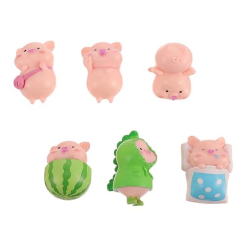 Alasum 6st Piggy Mikrolandschaft Hase Dinosaurier Ausgestopft Plüschtiere Frösche Meerestiere Miniatur Figuren Tragen Riese Frosch Puppe Karikatur Ente PVC Alasum 6st Piggy Mikrolandschaft Hase Dinosaurier Ausgestopft Plüschtiere Frösche Meerestiere Miniatur Figuren Tragen Riese Frosch Puppe Karikatur Ente PVC von Alasum