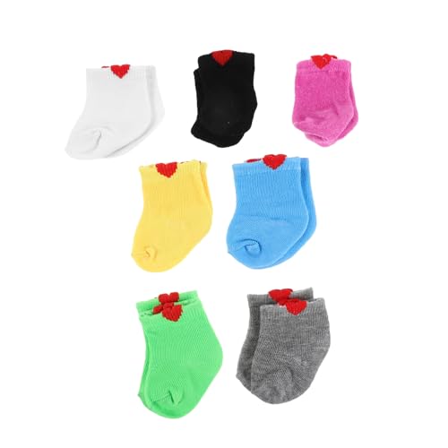 Alasum 7 Paare Puppensocken für American Doll Mehrfarbig Doll Accessoires Sichere Passform Vielseitiges für Fantasievolles Ankleiden und Sammlerstücke von Alasum