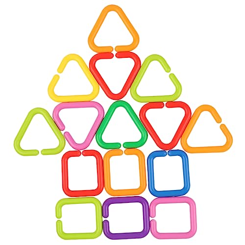 Alasum 75Stücke Geometrische Verknüpfungsketten Ringe Babyspielzeug Für Kinderbett Ringspielzeug Kognitiven Fähigkeiten Und Feinmotorik Für Kleinkinder von Alasum