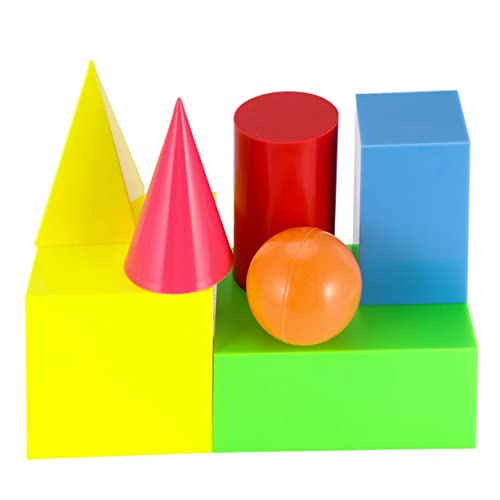 Alasum 7St Geometriemodell geometrische Spielzeuge bausteine Lehrmittel mathematisches Modell Bausteine ​​der Früherziehung geometrisches Modell Colorful von Alasum