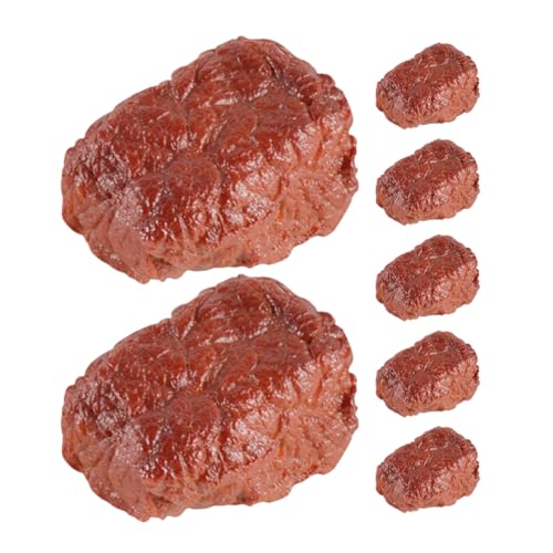 Alasum 7St Simulationsrindfleischmodell realistisches Spielfutter braten Essen küchendekoration küchen Dekoration gefälschtes gekochtes Fleisch künstliches Rindfleisch PVC Brown Alasum 7St Simulationsrindfleischmodell realistisches Spielfutter braten Essen küchendekoration küchen Dekoration gefälschtes gekochtes Fleisch künstliches Rindfleisch PVC Brown von Alasum