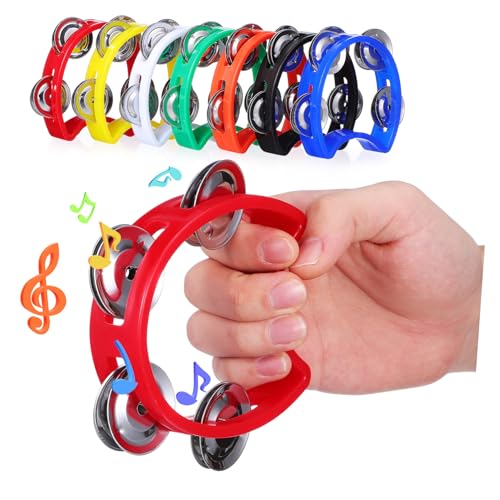Alasum 7Stücke Teiliges Tamburin Bunten Jingle Bells Handheld Percussion Instrument für Rhythmus und Koordination bei Kindern für Partys und Spiele Alasum 7Stücke Teiliges Tamburin Bunten Jingle Bells Handheld Percussion Instrument für Rhythmus und Koordination bei Kindern für Partys und Spiele von Alasum