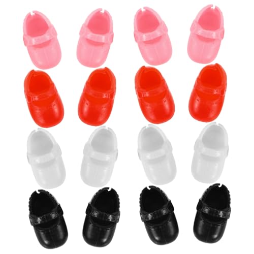 Alasum 8paare Mini Puppenschuhe Für Dolls Flache Schuhe Und Accessoires Für Puppenhaus Und Kreative Spielwelten von Alasum