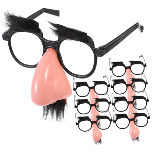 Alasum 8 Stück Brillen Und Große Nasen Requisiten Party Erwachsene Lustige Brillen Mit Nasenrahmen Lustige Bartbrille Kostümbrille Brillen Nasenpads Brillen Nasenpad Clown Für von Alasum