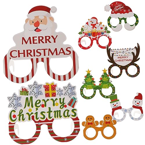 Alasum 8 Stück Neuheit Weihnachten Papier Party Brillen Kostüm Lustige Brillen Requisite Weihnachts-requisiten Alasum 8 Stück Neuheit Weihnachten Papier Party Brillen Kostüm Lustige Brillen Requisite Weihnachts-requisiten von Alasum