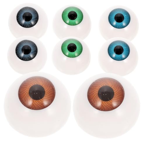 Alasum 8 Stück Teiliges Hohles Puppen Augen Bunte Halloween Deko DIY Horror Requisiten für Masken und Party Lebendige Fake Doll Eyeballs Praktisches Bastelzubehör von Alasum
