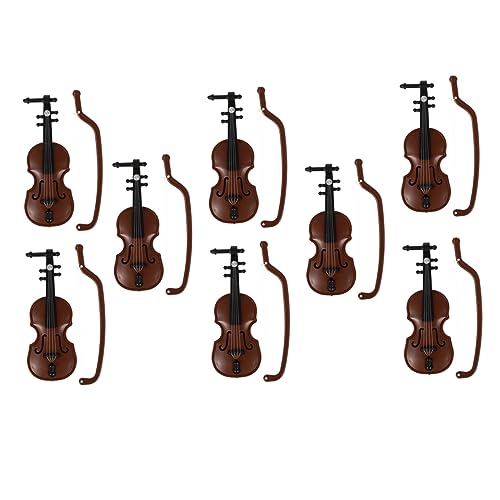 Alasum 8 Teiliges Puppenhaus Geigen Mini Instrumentenmodell Mini Geigenschmuck Geigenhandwerk Simulation Geigenornament Geigenmodellierung Handwerk Kleines Geigenmodell Kleinste von Alasum