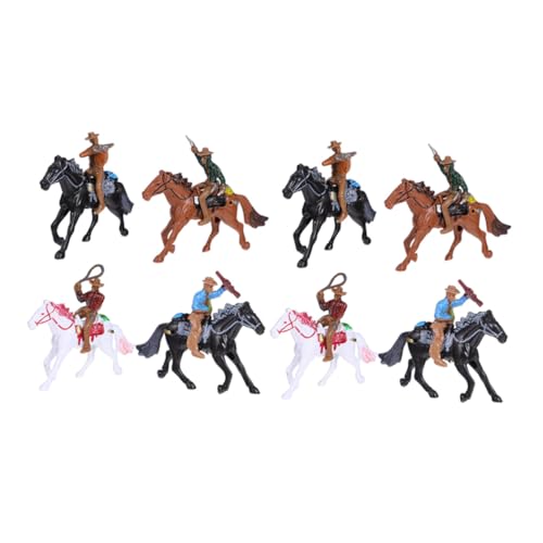 Alasum 8St Cowboy dekorative Modelle US-Zubehör Miniaturfiguren Desktop-Modell-Verzierungen Americana- bauernhofspielzeug Farm Spielzeug Reiterfigur Modell Mikromodelle Plastik von Alasum
