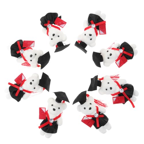 Alasum 8st Abschlusssaison Dr. Bär Abschlussdekoration Abschlussgeschenk Blumenstrauß Figur Puppenstrauß Gefälligkeiten Für Abschlussfeiern Bärenpuppenstrauß Abschlussverzierung Vlies von Alasum