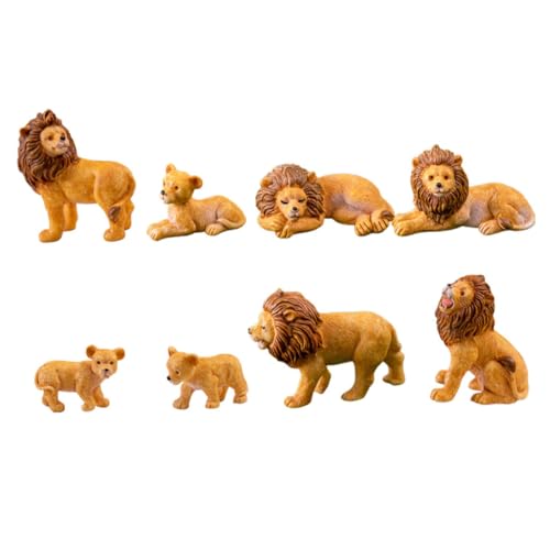 Alasum Einzigartiges Miniatur-löwen- Kunstharz Tierfiguren-Set für Schreibtisch Hof Balkon Dekoration Alasum Einzigartiges Miniatur-löwen- Kunstharz Tierfiguren-Set für Schreibtisch Hof Balkon Dekoration von Alasum