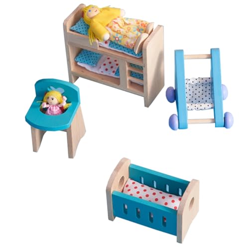 Alasum 8x11cm Mini öbel Für Pädagogisches DIY Für Rollenspiele Miniatur Hochbett & Familie Ideales Für Kleinkinder von Alasum