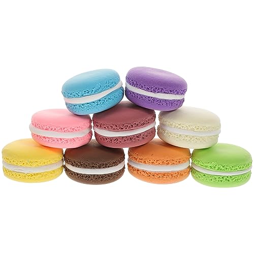 Alasum 9St Kuchen-Modell Fake-Macaron-Spiel Fake-Food-Makrone Französische Makronen Essen Backwaren, , Macaron gefälschtes Macaron-Ornament Dekoration des Brotladens Ton von Alasum