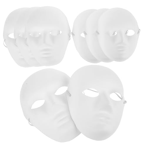 Alasum DIY Papiermaske Zum Bemalen Weiße Masken Für Karneval Halloween Und Kostümpartys 4 Damen Und 4 Herrenmasken Für Kreative Verkleidungen Und Aufführungen von Alasum