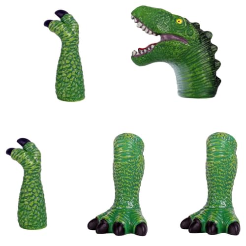 Alasum Dinosaurier-Fingerpuppen-Set 5-Teilig Dinosaurier-Figur Mit Köpfen Und Füßen Dinosaurier-Spielzeug Tierkreiszeichen Fingerpuppe Puppe Realistische Pinata-Stoffe von Alasum