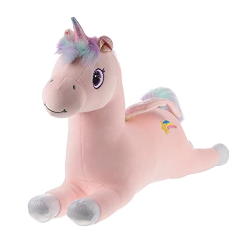 Alasum Einhorn-Puppe deko tierkissen deko Wohnzimmerdekoration lauch Kuscheltier Kissenpuppe gefüllte einhornpuppe Plüschpuppe gefüllte Puppe Daunen Baumwolle Rosa von Alasum