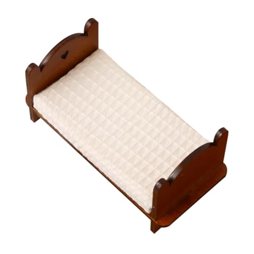 Alasum Miniatur-Schlafzimmer-Set Für Puppenhaus Maßstab 1:12 Einzelbett-Modell Liebe Zum Detail Möbel von Alasum