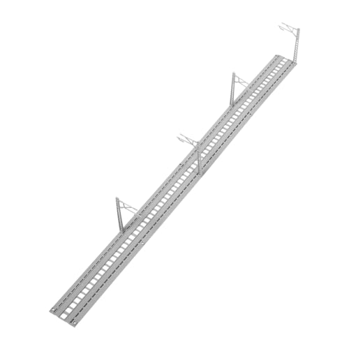 Alasum Eisenbahnschienenmodell Panzerbrückenmodell Modelleisenbahn-bausatz Bahngleise Für Kleinkinder Plastik Grey von Alasum