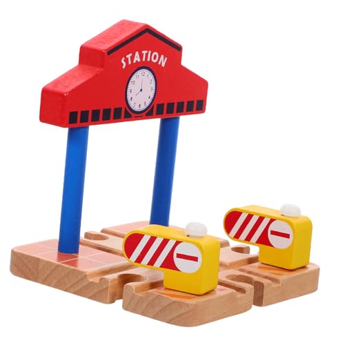 Alasum Eisenbahnspielzeug Kinderspielzeug Bahnsteigspielzeug Für -bahnsteig- Kindermodell Vortäuschen DIY-bahnsteigmodell Lustiges Bahnsteigmodell Holz von Alasum
