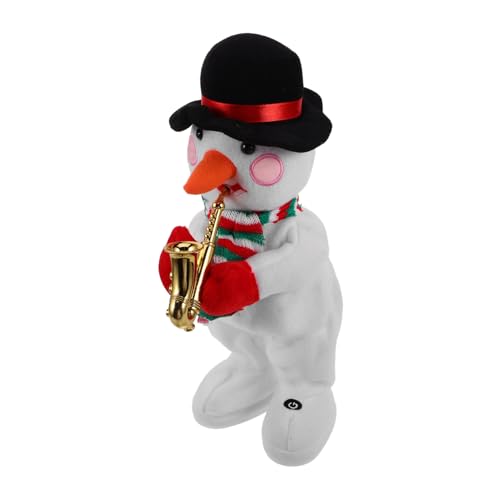 Alasum Elektrische Plüsch Schneemann Musikalischer Weihnachts Schneemann Der Tanzt Und Singt Niedliches Batterien Weihnachtsdeko von Alasum