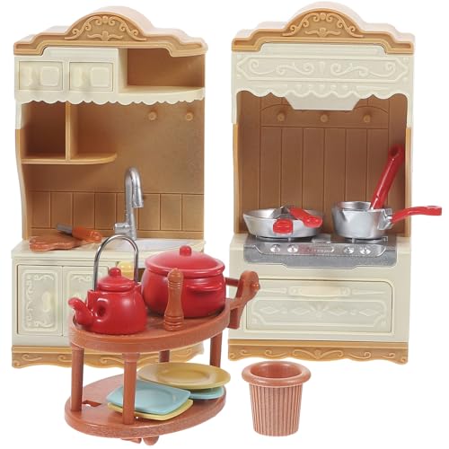 Alasum Entzückende Dollhouse Cooking Bank - Dollhouse Möbel Küchenspiel Set Miniatur Tun Spiele & Foto -Requisite Für Fantasievolle Kinder von Alasum