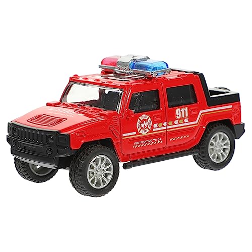 Alasum Feuerwehrauto zurückziehen für kinderspielzeug Children Toys Spielzeugautos kleines Spielzeugauto lebensechtes Feuerwehrauto Lernspielzeug Feuerwehrauto Abs rot von Alasum