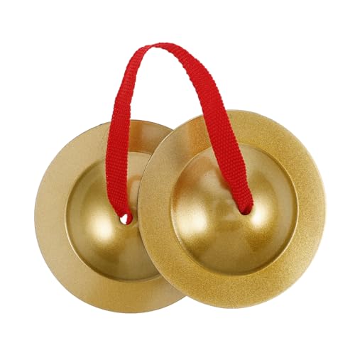 Alasum Fingerzimbeln Mini Handbecken aus Metall Sichere Percussion Instrumente für Tanz Konzert und Musikförderung Fördert Rhythmus und Koordination von Alasum