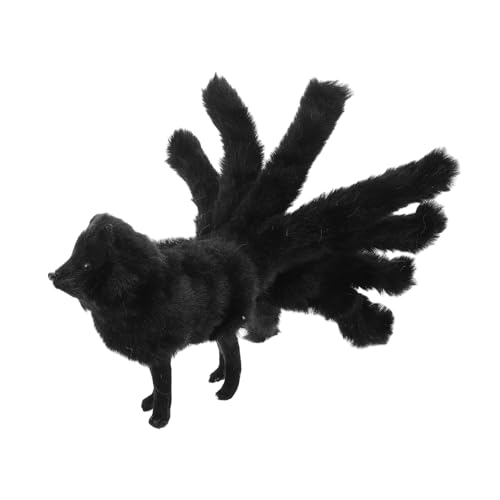 Alasum Fox Plush Toy Ausgestopfter Fuchs Plüschtier Realistisches Fuchs-stofftier Fuchsfiguren Mini-Fuchs- Fuchs Actionfiguren Fuchs-plüschpuppe Kuscheltier Fuchs Kunstfell Black von Alasum