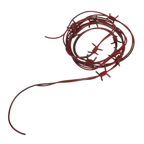 Alasum Halloween Deko Künstlicher Stacheldraht Kunststoff Barbed Wire Rusty Western Party Horror Requisite für Gruselige Haunted House von Alasum