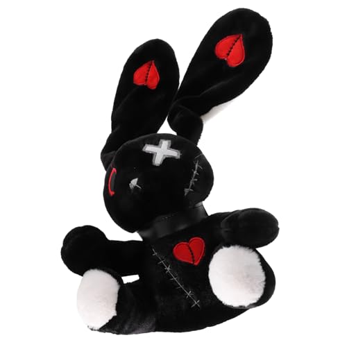 Alasum Halloween Goth Kaninchen Plüsch Hase Stofftier Für Halloween Niedliches Kaninchen Schwarzes Kuscheltier Für Sammler Und Fans Von Gothic Designs von Alasum